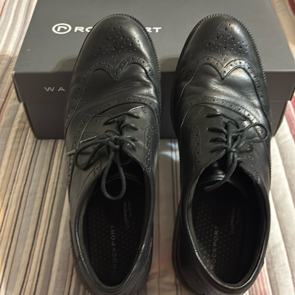 Men’s Black Rockport Wooster Dress Shoes